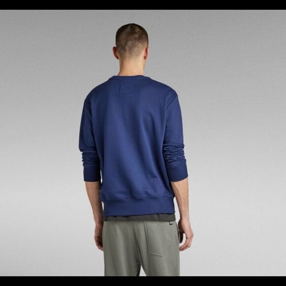 RAW G-Star CIRCLE RAW SWEATER Imperial Blue Large NWT in packaging - Picture 3 of 8